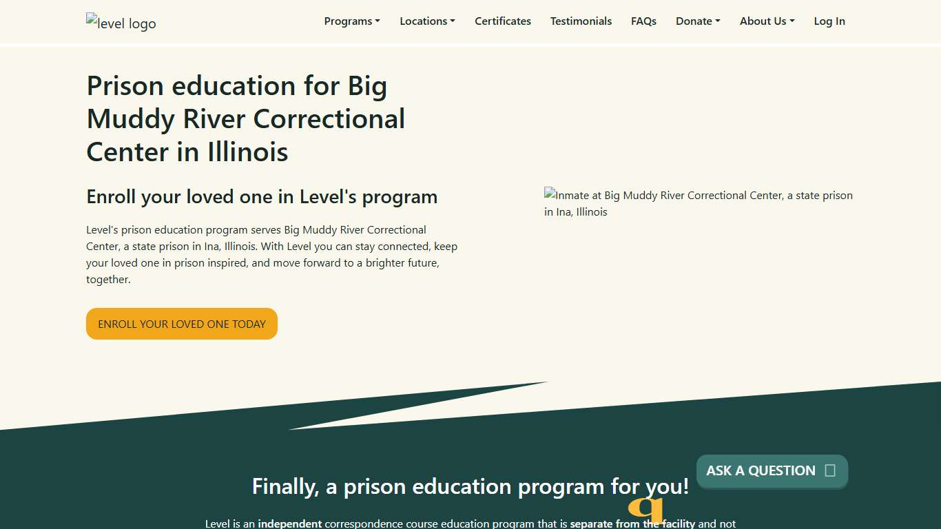 Prison Education For Big Muddy River Correctional Center - Level