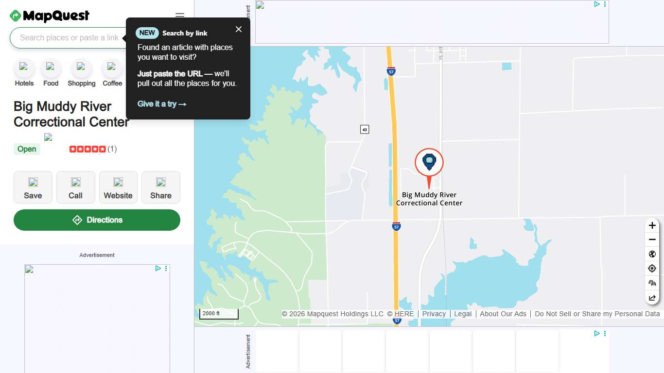 Big Muddy River Correctional Center, 251 N IL-37, Ina, IL 62846, US - MapQuest